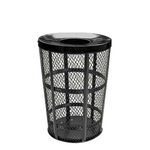 48 Gallon Steel Mesh Commercial Outdoor Trash Can – Flat Top Lid, Corrosion Resistant - Outdoorsiness