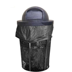 48 Gallon Steel Mesh Commercial Outdoor Trash Can – Plastic Dome Lid, Corrosion Resistant - Outdoorsiness