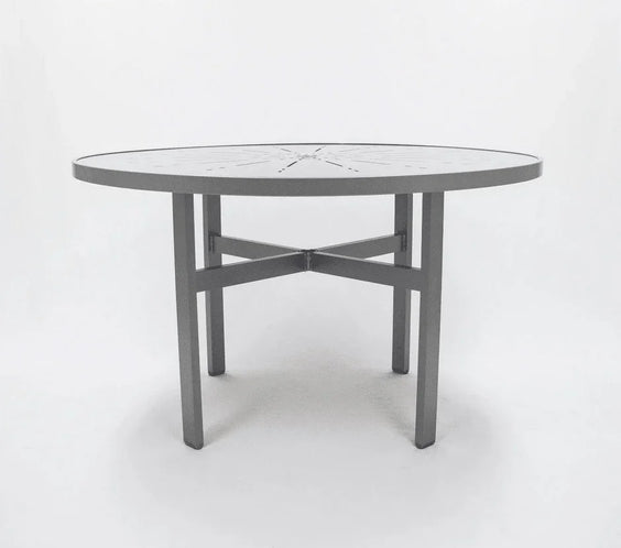 Heavy Duty 48" Commercial Aluminum Patio Table - Punched Top