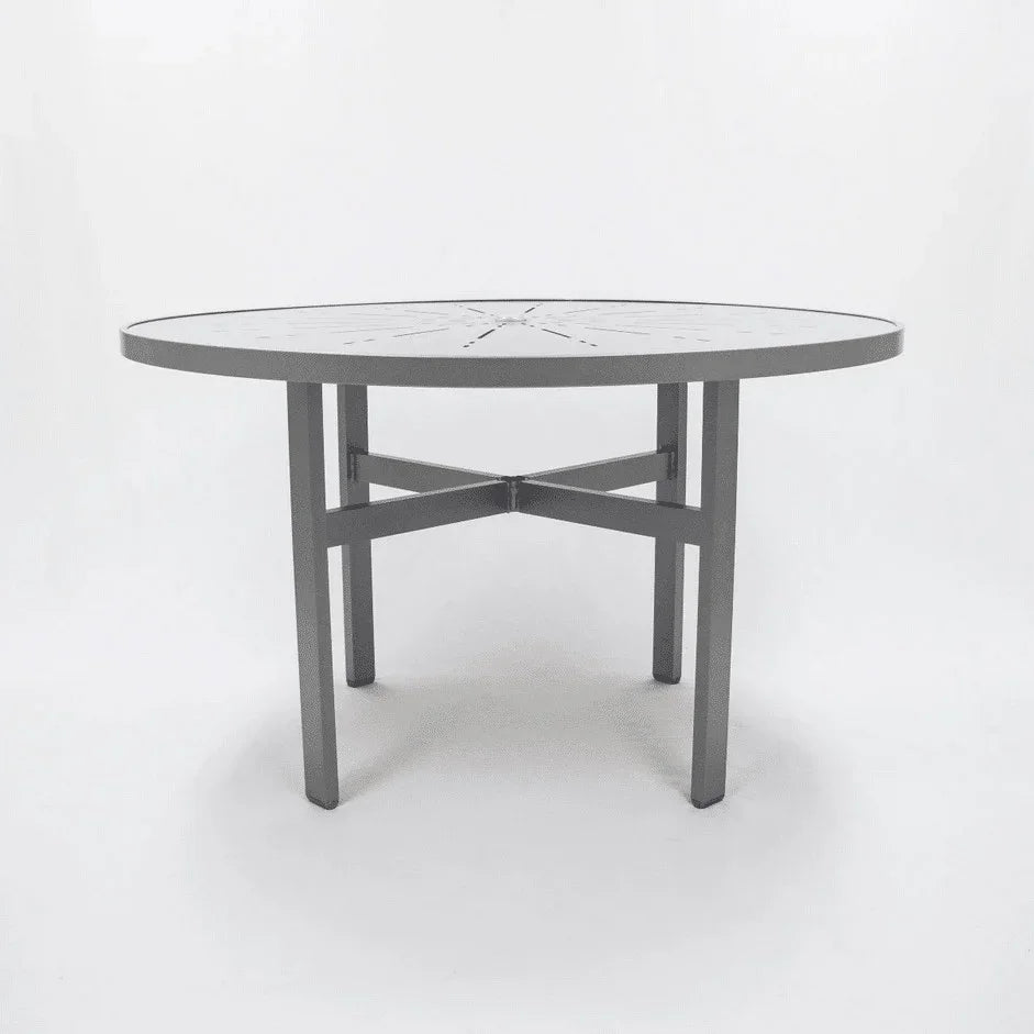 Heavy Duty 48" Commercial Aluminum Patio Table - Punched Top