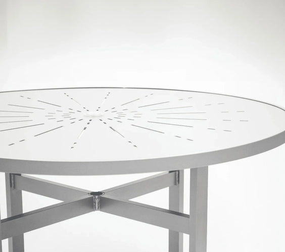 Heavy Duty 48" Commercial Aluminum Patio Table - Punched Top