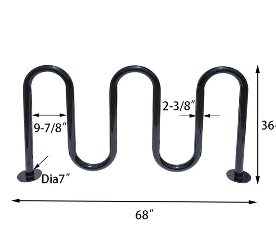 3 Rolling Wave Bike Rack - 7 Bikes