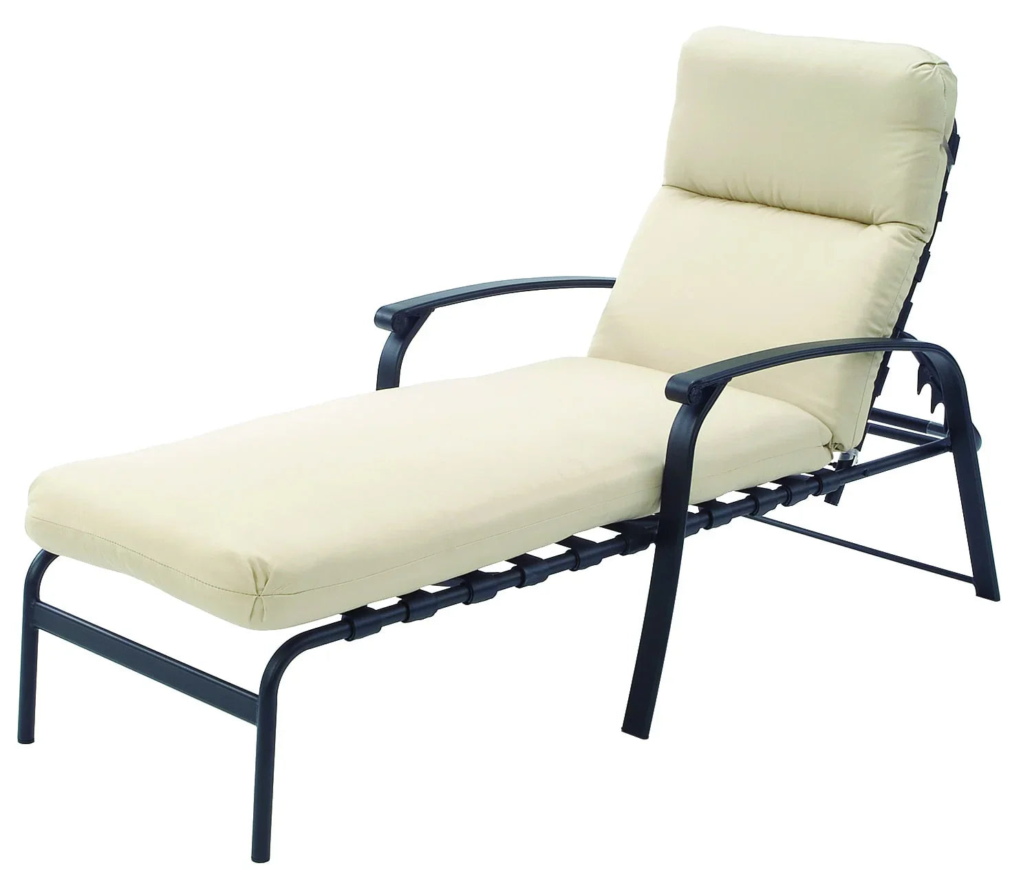 Rosetta Aluminum Outdoor Padded Commercial Chaise Lounge