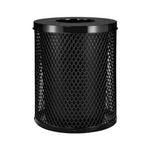 55 Gallon Diamond Expanded Steel Commercial Outdoor Trash Can – Flat Lid, Liner & Base - Outdoorsiness