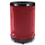 55 Gallon Diamond Expanded Steel Commercial Outdoor Trash Can – Flat Lid, Liner & Base - Outdoorsiness