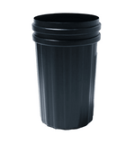 55 Gallon Punched Steel Heavy-Duty Commercial Outdoor Trash Can – Flat Lid, Liner & Base - Outdoorsiness