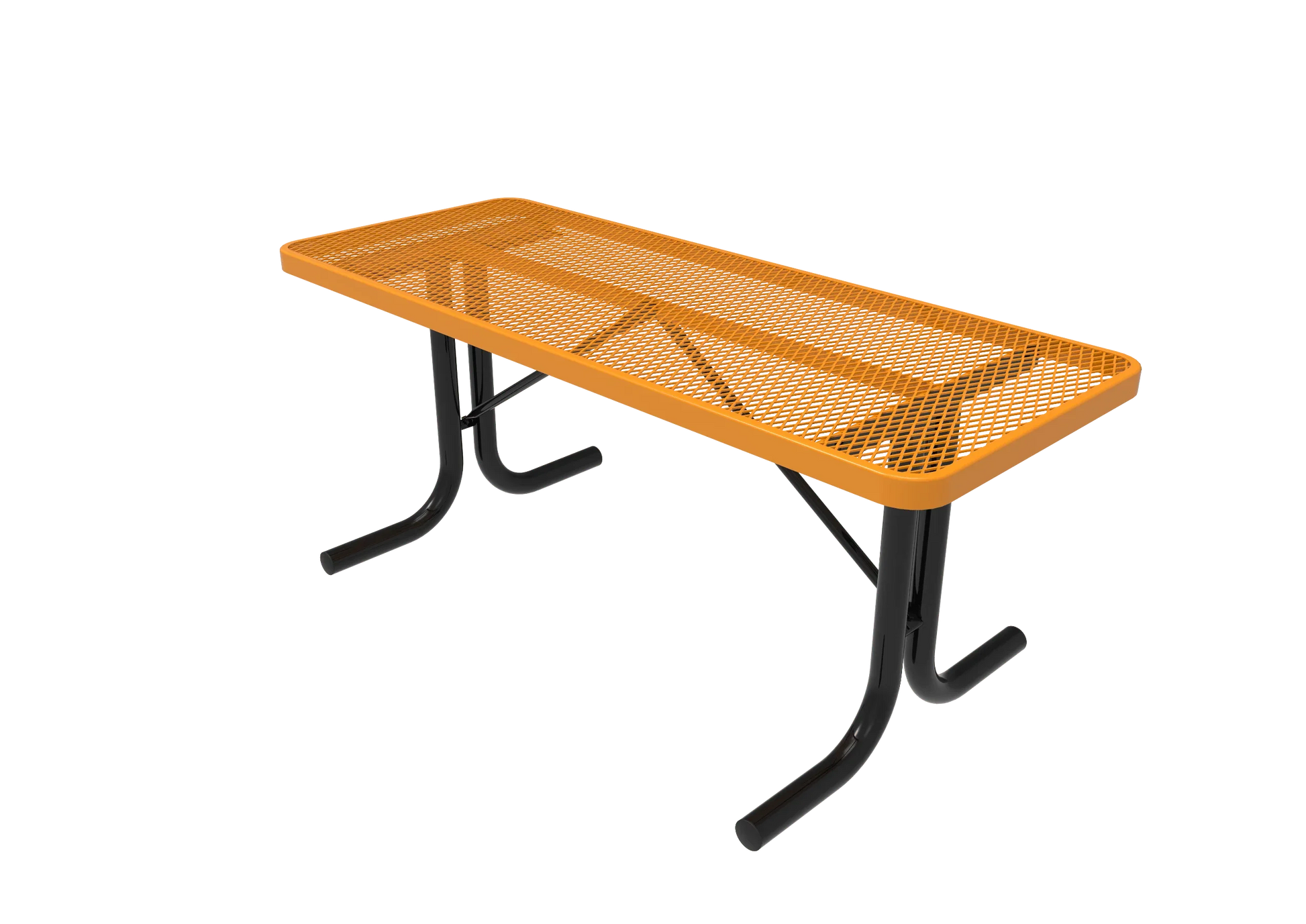 Commercial Thermoplastic Outdoor Rectangle Utility Table – Expanded Metal, Surface or In-Ground