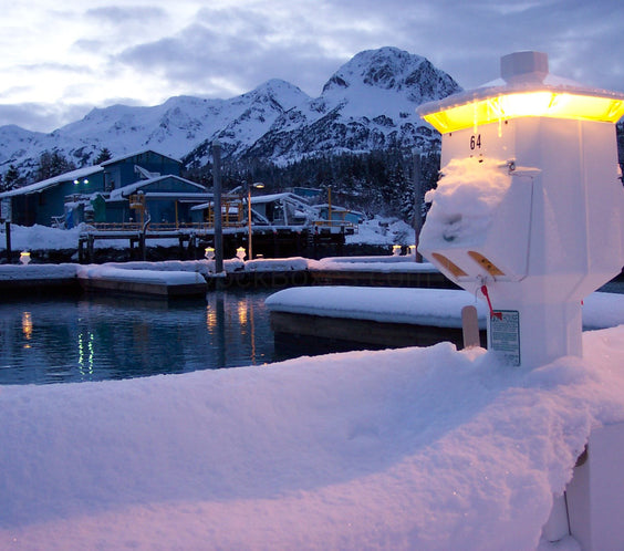 Lighthouse Power Pedestal installed at marina