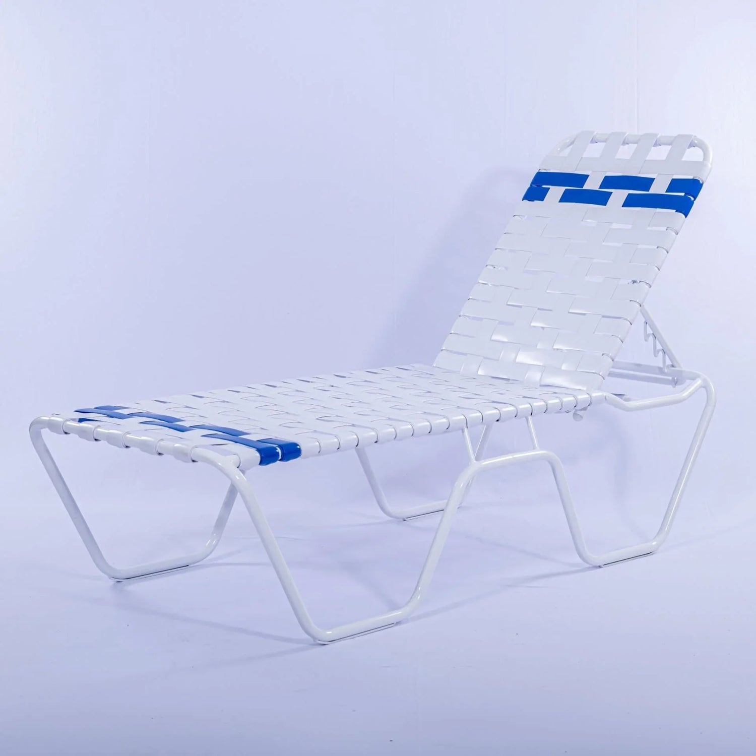 Vinyl Basket Weave Commercial Chaise Lounge - 16 in Height