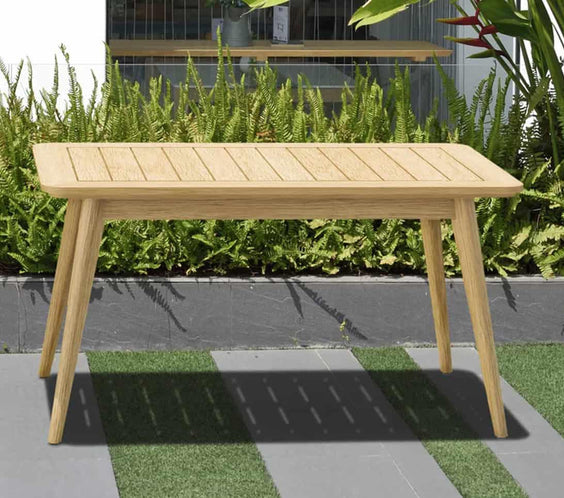 Flores 4 Piece Deep Seating Cushioned Conversation Set - Teak Patio Sofa Set