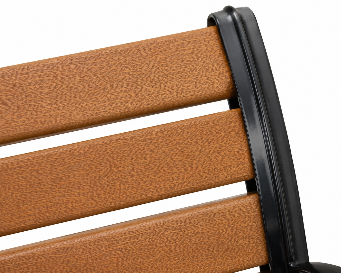 Heritage Style 6ft Recycled Plastic - Commercial Park Bench With Back – Aluminum Frame, Quick Ship