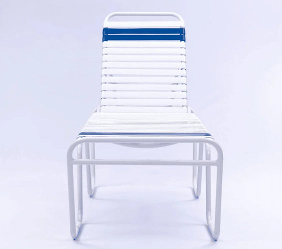 Vinyl Strap Commercial Pool Chaise Lounge - 20 in Height