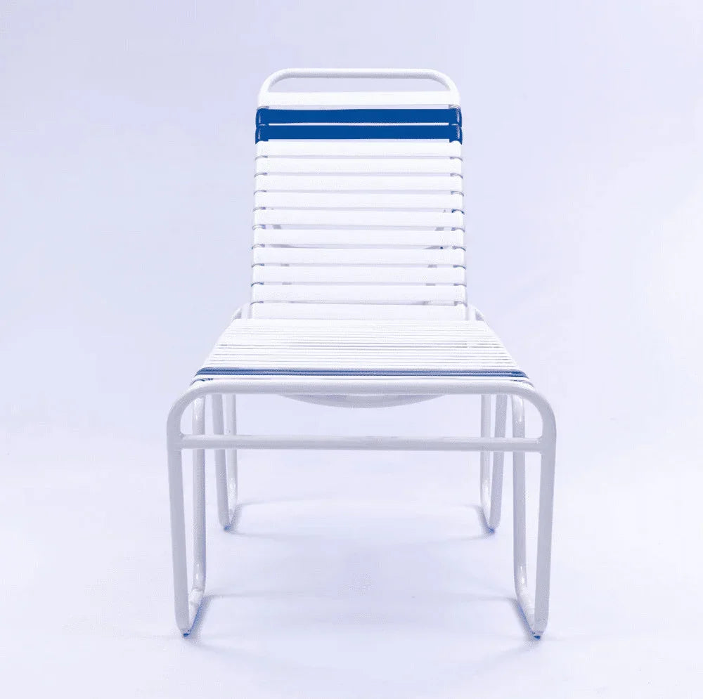 Vinyl Strap Commercial Pool Chaise Lounge - 20 in Height