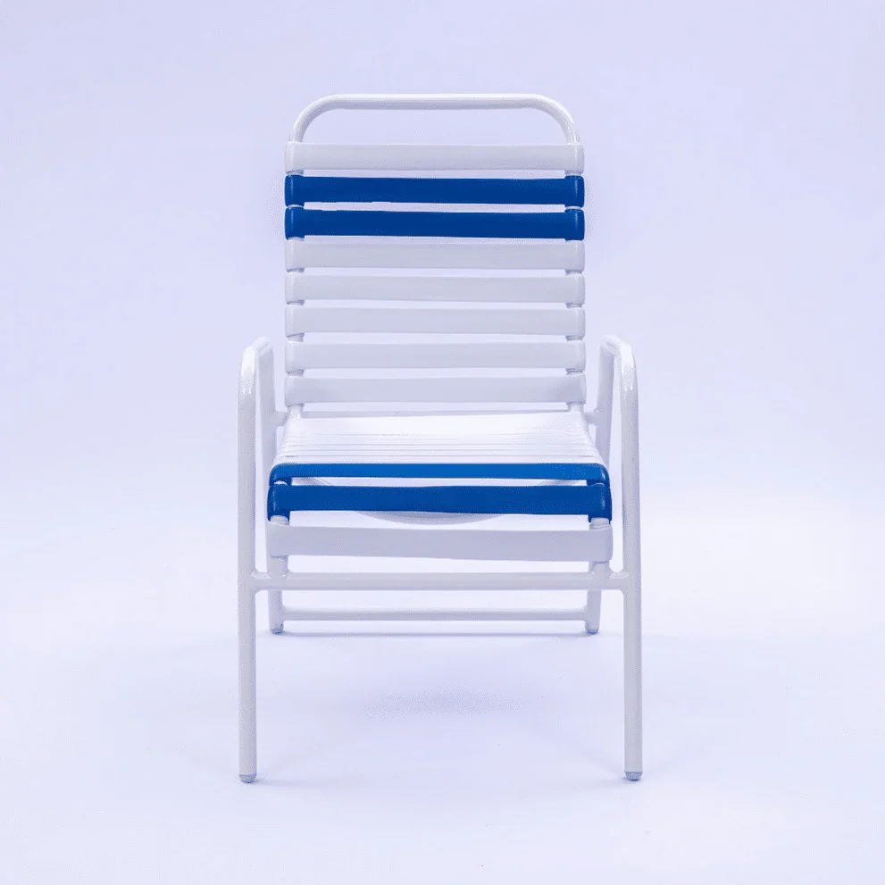 Vinyl Strap Commercial Pool Side Dining Chair