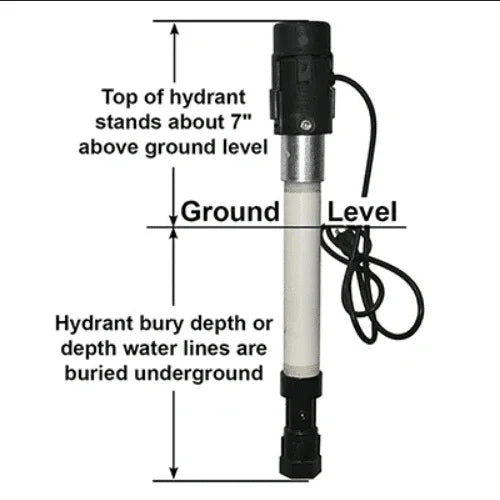 Merrill Any Temp H-3000 DH7504D Deluxe Heated Frost Proof Yard Hydrant – 4 ft Bury, 3/4 in