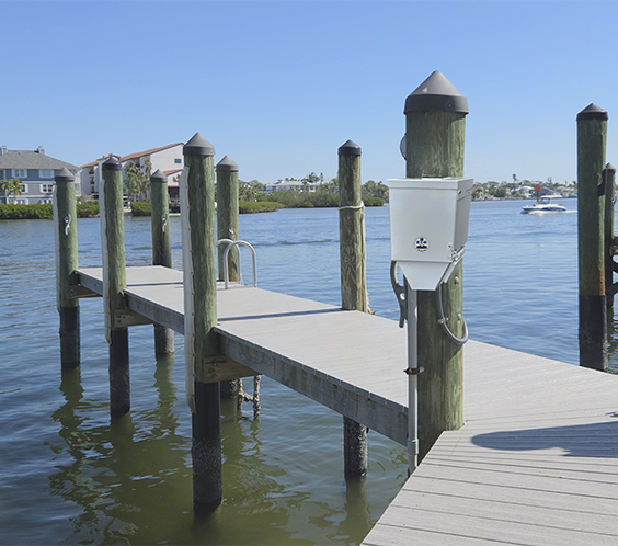 Deckhand Shore Power installed on dock