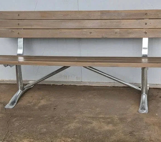 Classic 6ft Commercial Park Bench Frame Kit – Welded Channel, Galvanized, Quick Ship