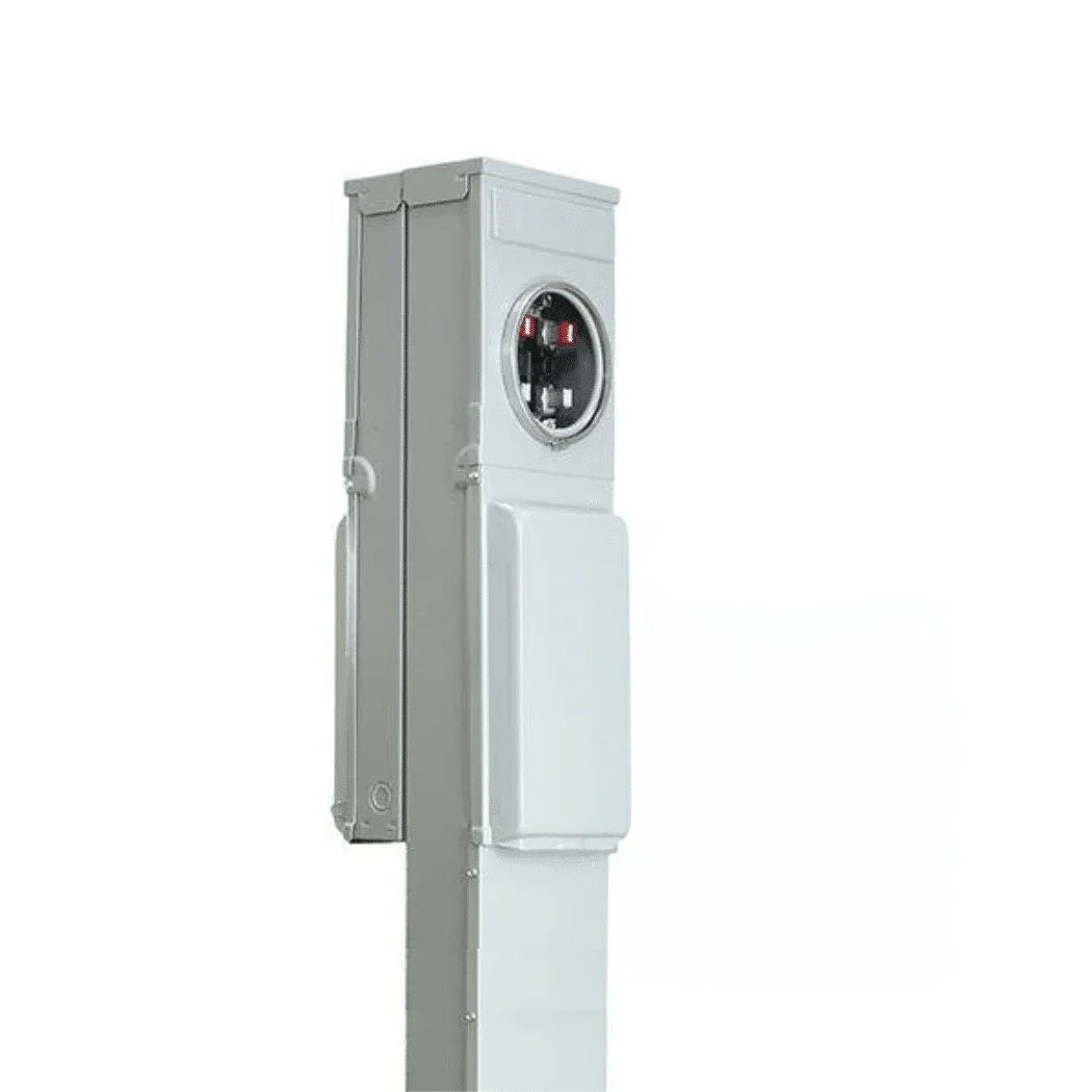 50-30-20 amp GFCI RV Pedestal M075CB6010 - Back to Back - Metered - Direct Bury