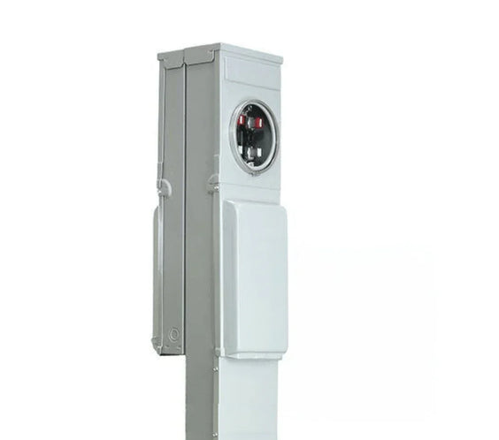 50-30-20 amp Ringless GFCI RV Pedestal R075CB6010 - Back to Back - Metered - Direct Bury
