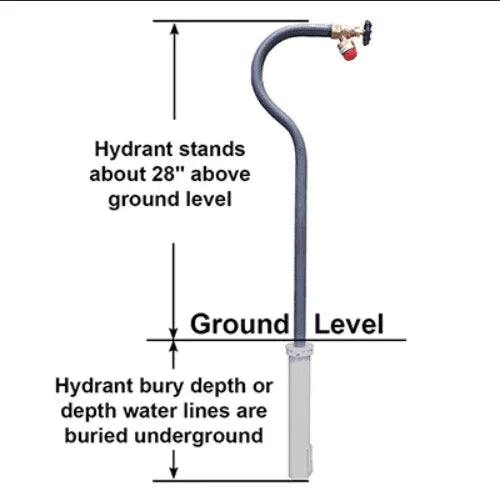 Merrill 3ft Frost Proof Hydrant Hide-Drant Removable and Sanitary Hydrant - HIDESS27503 - Stainless Steel