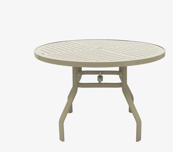 Laguna 42in Heavy Duty Aluminum Commercial Pool Patio Table – Punched Top