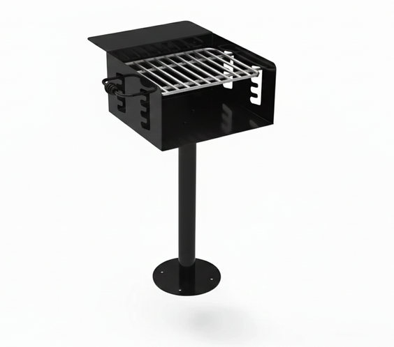 Outdoor Commercial Charcoal Park Grill - 360 SQ IN