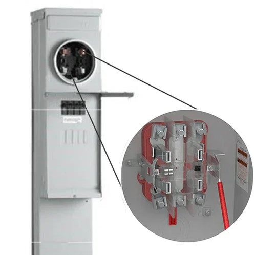 Lever Bypass R281C1P6H034 Midwest 200 Amp Manufactured Home Pedestal - Ringless style