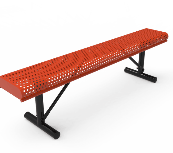 Commercial Park Bench without Back - Rolled Edges