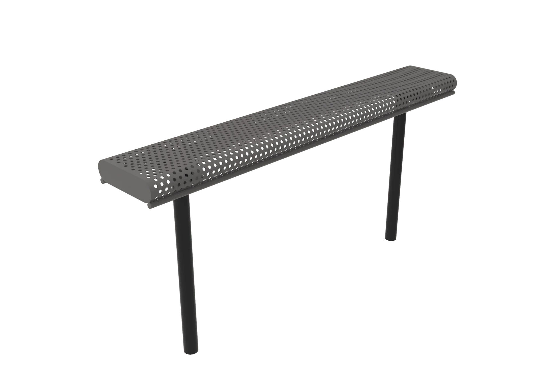 Commercial Park Bench without Back - Rolled Edges