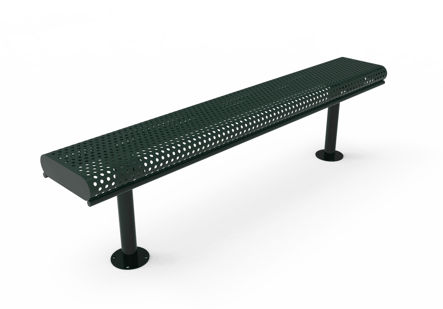 Commercial Park Bench without Back - Rolled Edges