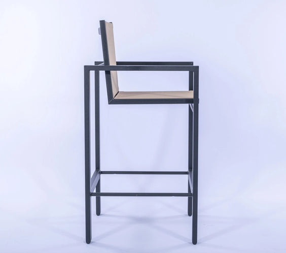 Skyline Commercial Sling Bar Height Stool – Powder-Coated Aluminum, Contemporary