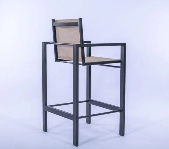 Skyline Commercial Sling Bar Height Stool – Powder-Coated Aluminum, Contemporary