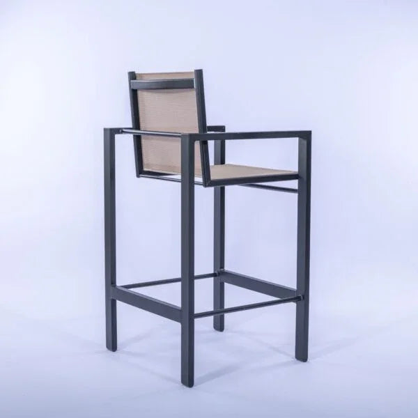 Skyline Commercial Sling Bar Height Stool – Powder-Coated Aluminum, Contemporary