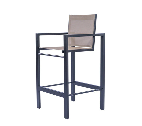 Skyline Commercial Sling Bar Height Stool – Powder-Coated Aluminum, Contemporary