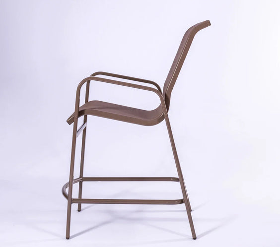 Oasis Commercial Sling Balcony Height Chair – Powder-Coated Aluminum, All-Weather Sling