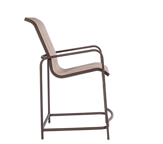 Beach Club Commercial Sling Bar Stool – Powder-Coated Aluminum, All-Weather Sling