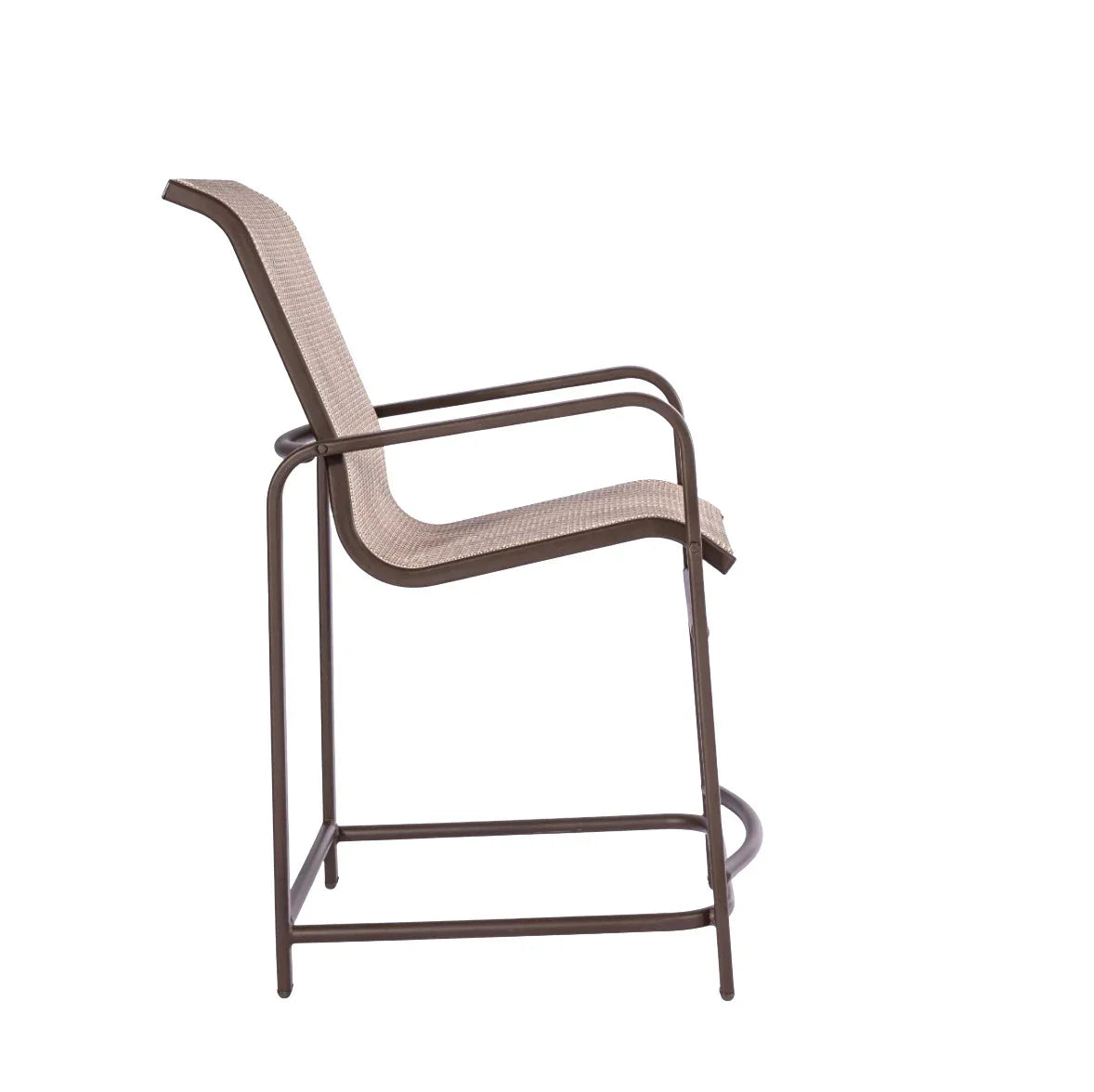 Beach Club Commercial Sling Bar Stool – Powder-Coated Aluminum, All-Weather Sling