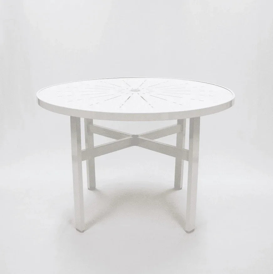 Heavy Duty 42" Aluminum Commercial Patio Table - Punched Top