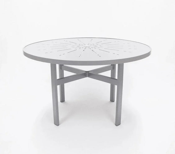 Heavy Duty 48" Commercial Aluminum Patio Table - Punched Top
