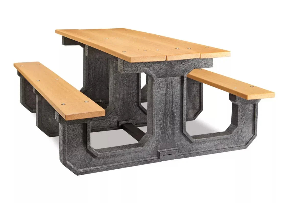 Quick Ship Rectangle Recycled Plastic Picnic Table - 6ft