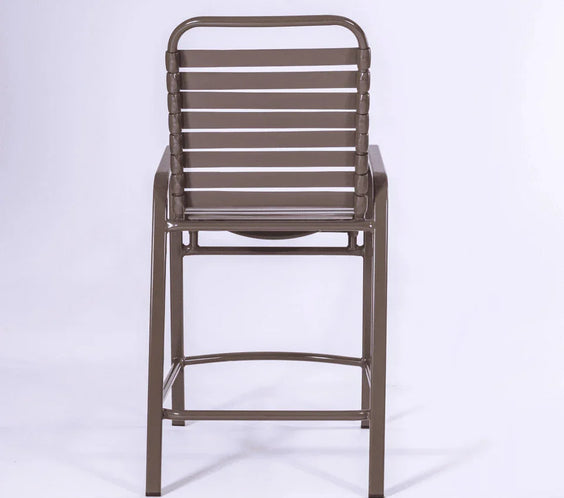Vinyl Strap Commercial Pool Balcony Chair with Arms