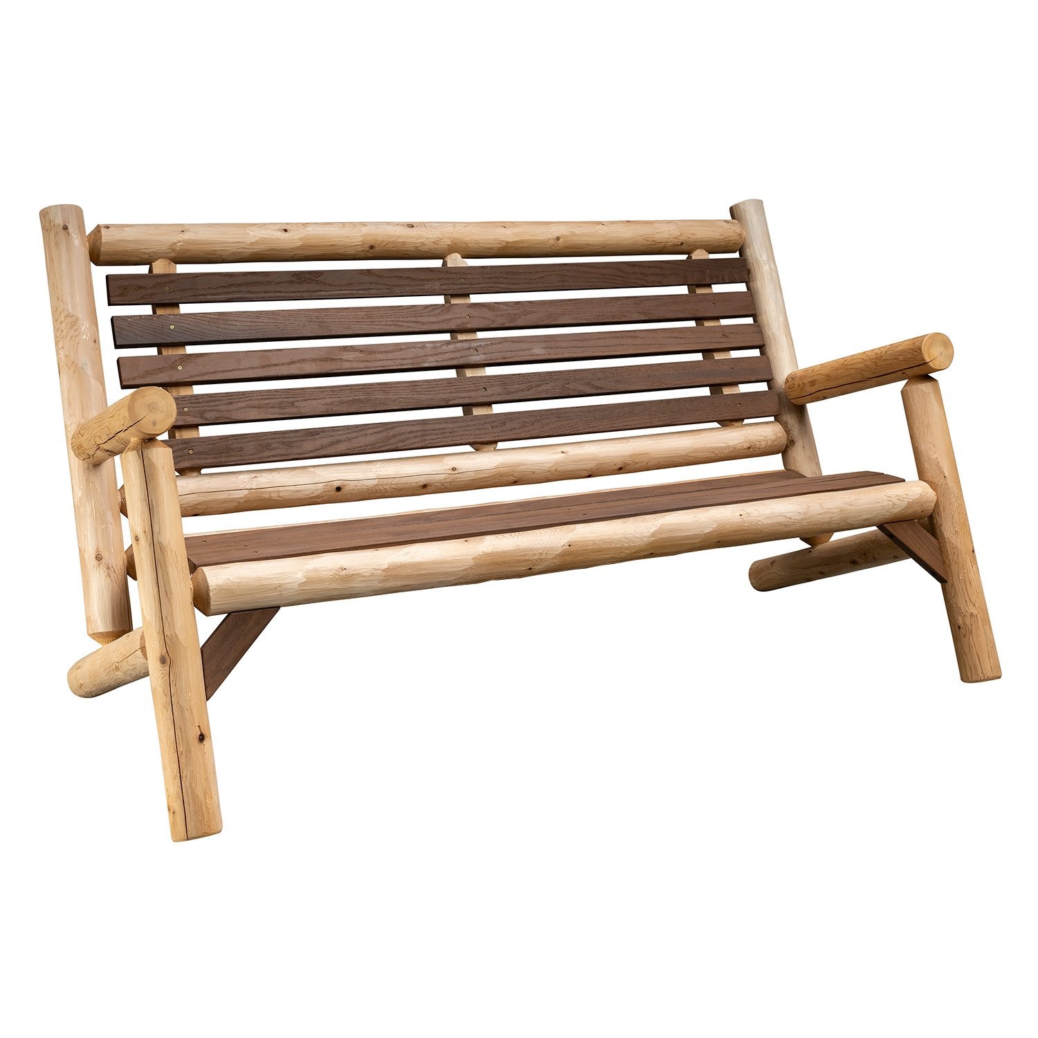 ThermaFusion Cedar Log 5-Foot Loveseat – Northern White Cedar & Red Oak – USA Made
