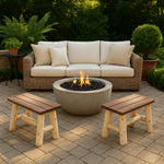 ThermaFusion Cedar Log End Table – Northern White Cedar & Red Oak – USA Made