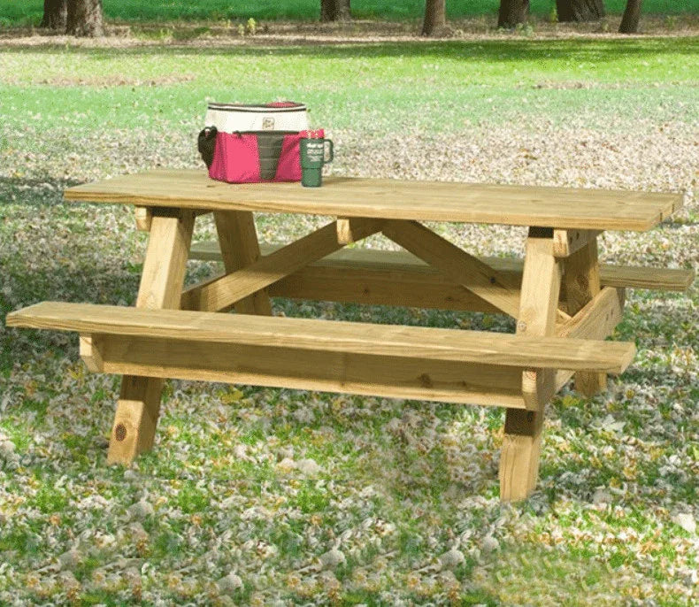 Traditional 6ft Wooden Commercial Picnic Table