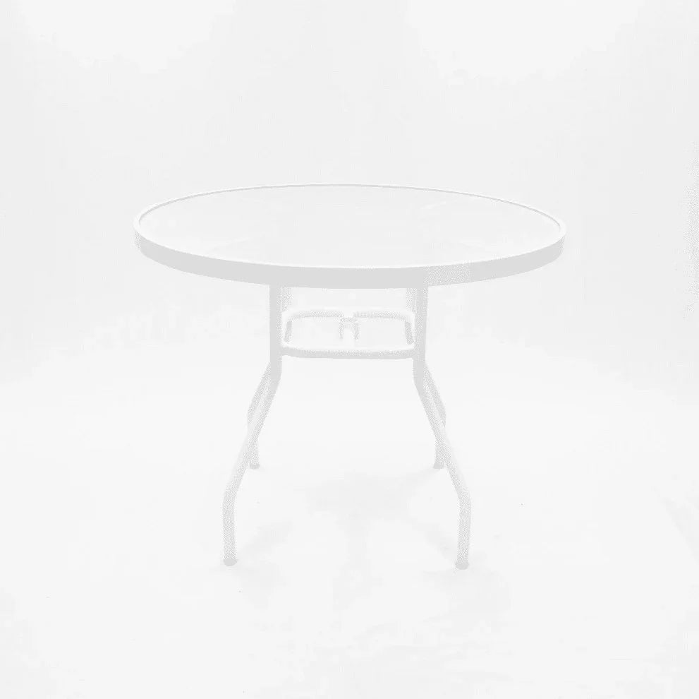 Beach Club 36in Round Acrylic Commercial Pool Patio Table – Round Aluminum Tubing
