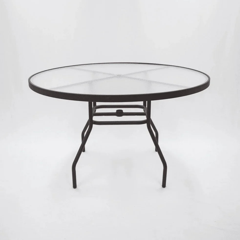 Acrylic Round 48" Commercial Outdoor Table - Round Tubing