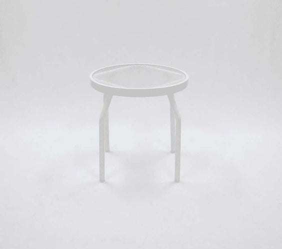 Beach Club 18in Round Acrylic Pool Side Table – Round Aluminum Tubing - Outdoorsiness