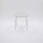 Beach Club 18in Round Acrylic Pool Side Table – Round Aluminum Tubing - Outdoorsiness