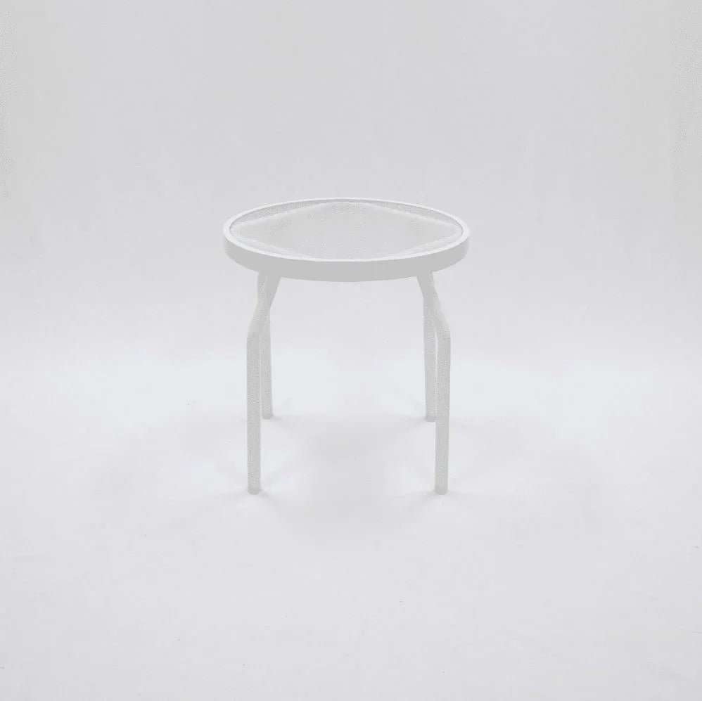 Beach Club 18in Round Acrylic Pool Side Table – Round Aluminum Tubing - Outdoorsiness