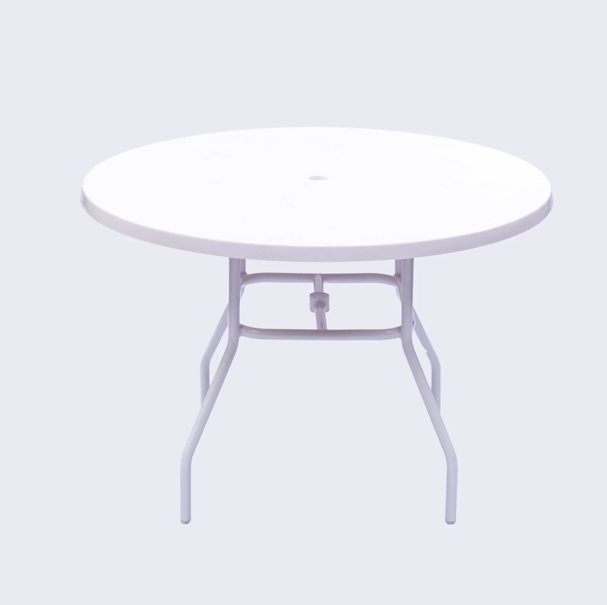 Beach Club 36in Round Fiberglass Commercial Pool Patio Table – Round Aluminum Tubing - Outdoorsiness